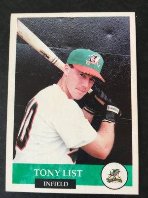 Tony List playing baseball